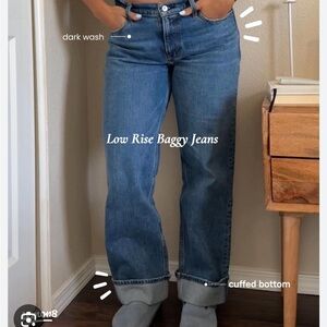 Abercrombie & Fitch The Baggy Low Rise Cuffed Jean